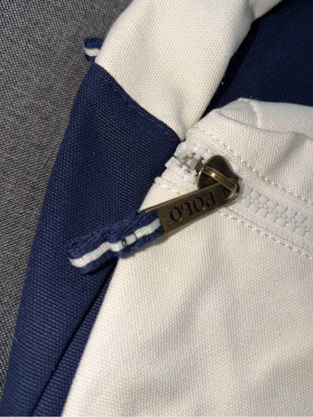 Polo Ralph Lauren Blue/White Varsity Canvas Embroidered Backpack New With Tags